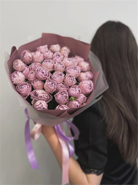 Кустовые розы Лавандер Баблс в упаковке (21шт) 769090678 в Туле