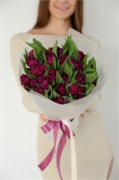 Пионовидные фиолетовые тюльпаны  (21шт) 20