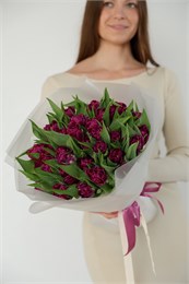 Пионовидные фиолетовые тюльпаны  (31шт) 21