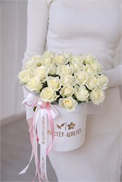 Розы Белые в коробке (размер S, 25шт) 490 в Туле