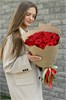 Красные розы 40см в крафтовой упаковке (21шт) 530 в Туле